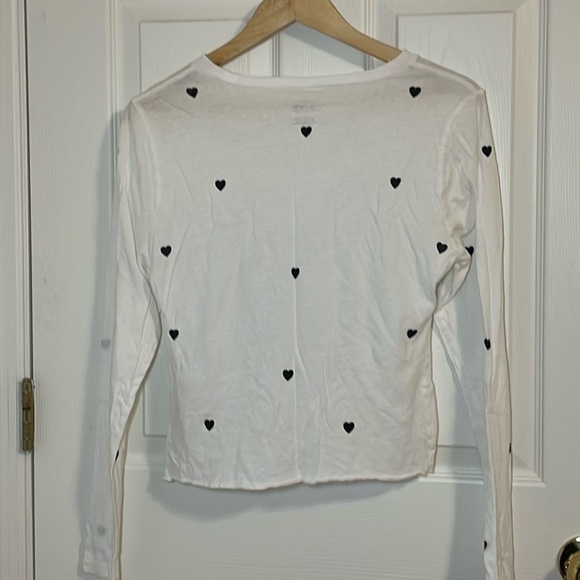 Pink White black Hearts Top, Medium - Picture 4 of 6